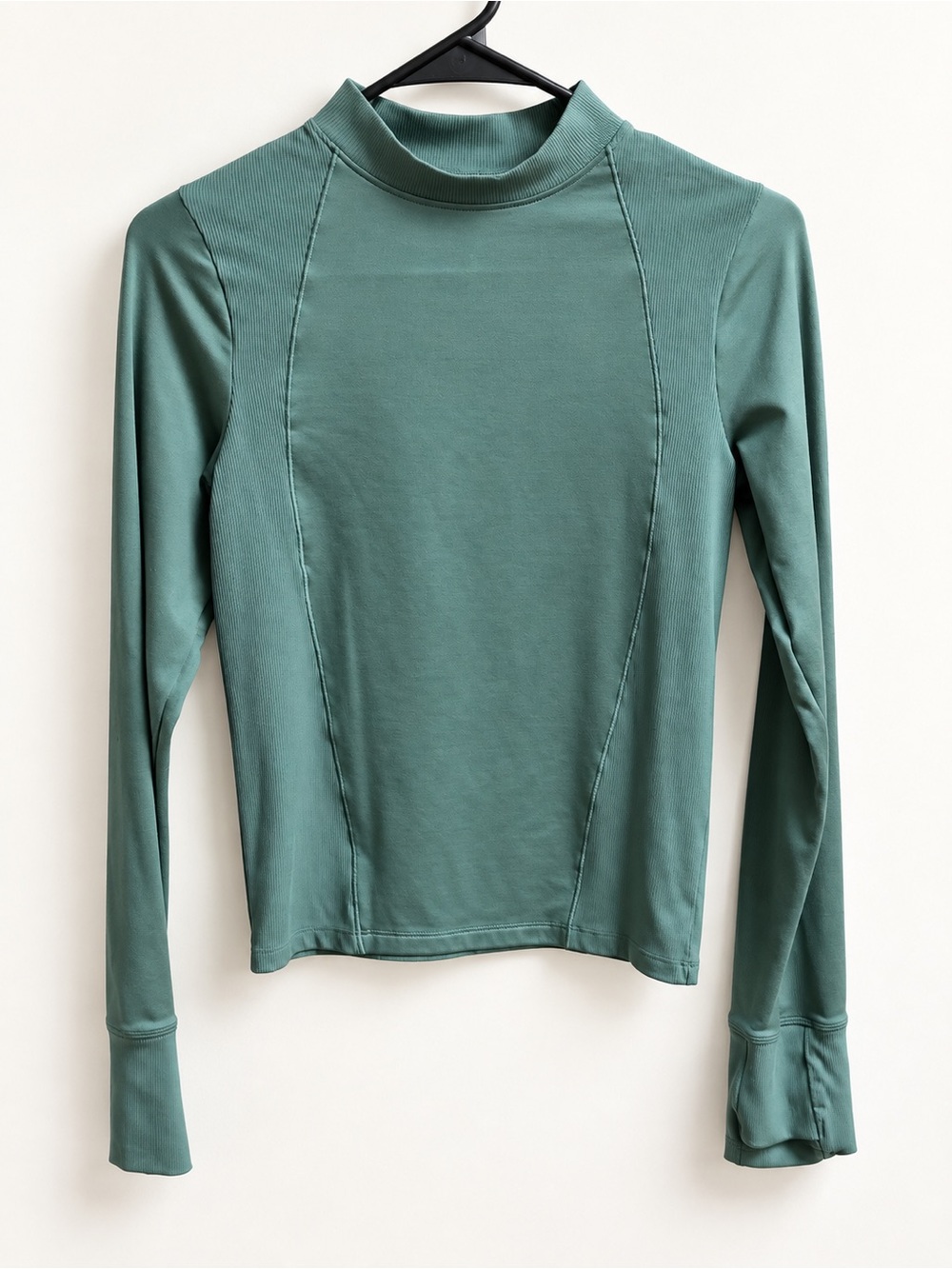 Under Armour Sage Green Fitted Mock Neck Long Sleeve Top Size S